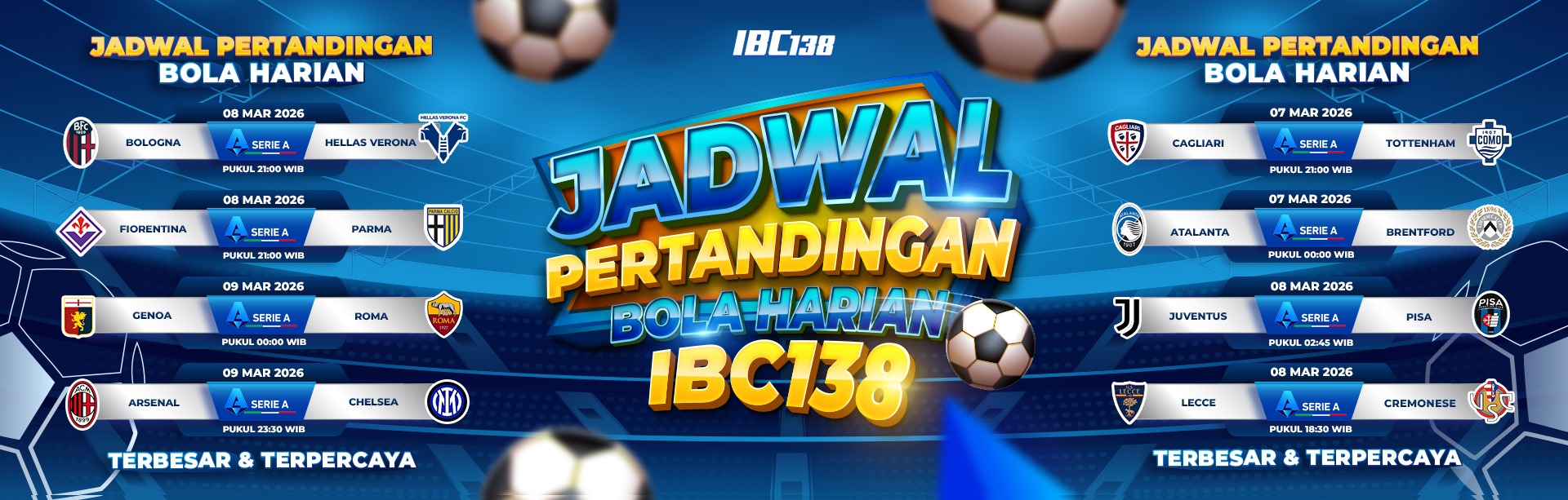JADWAL PERTANDINGAN BOLA HARIAN