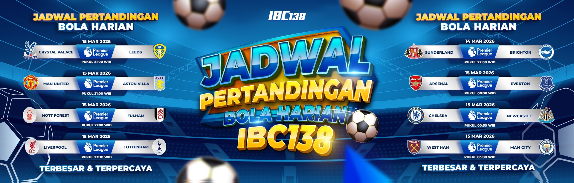 JADWAL PERTANDINGAN BOLA HARIAN