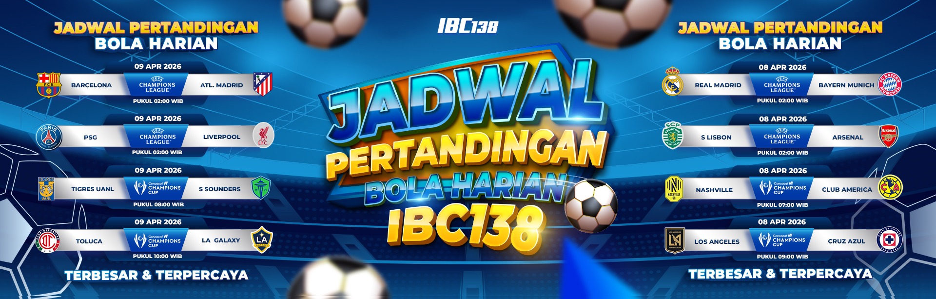 JADWAL PERTANDINGAN BOLA HARIAN