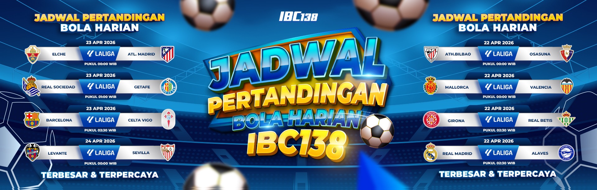 JADWAL PERTANDINGAN BOLA HARIAN