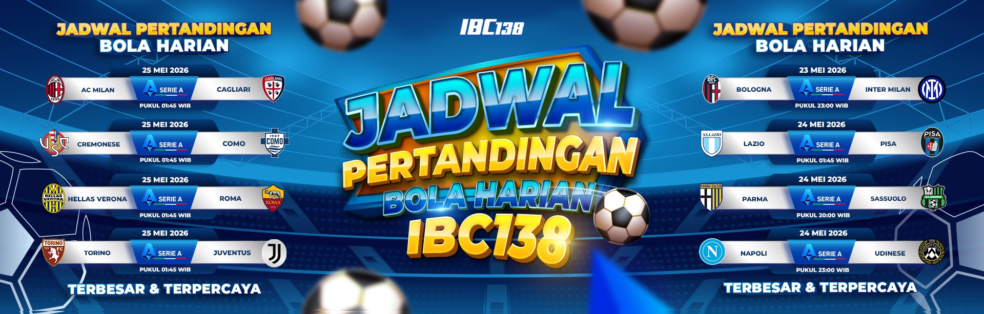 JADWAL PERTANDINGAN BOLA HARIAN